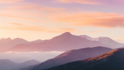 abstract mountain landscape background in vibrant hues with pink and purple tones
