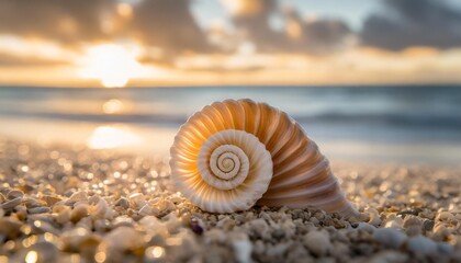 Fototapeta na wymiar spirals of vibrant seashell beauty
