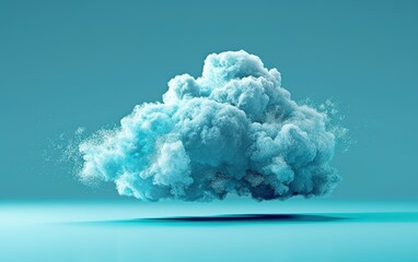 Intelligent Cloud Service, partial close-up, solid color background