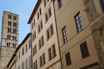Fototapeta na wymiar Historic buildings of Arezzo, Tuscany, Italy