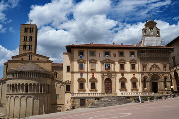 Historic buildings of Arezzo, Tuscany, Italy