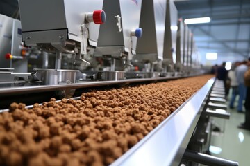 Pet food industry  manufacturing facility for dog and cat dry food production pellets