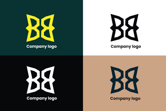 letter b logo, letter bb logo, letter b and butterfly icon logo,letter b and window icon logo, letter b corporate company logo,logomark