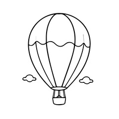air balloon outline design illustration