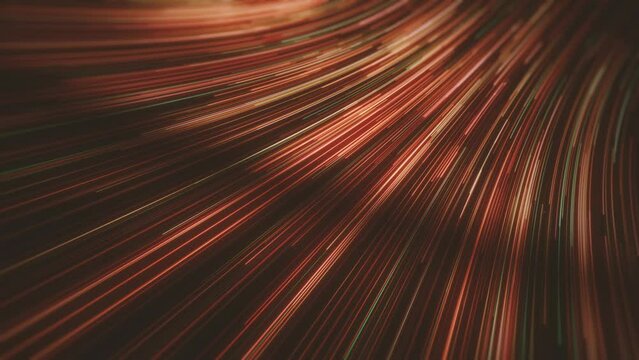 Abstract Flowing Lines Background/ Animation of an abstract background of flowing and streaming light strings with depth of field blur