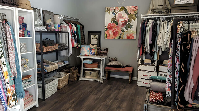 A small business owner displays her products in a homey and inviting space.