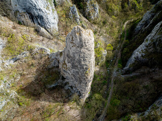 The Szadeloi gorge or valley is an amazing outdoor place for hiking. Symbol of this palce the cukorsuveg shaped rock. Slovakian name is Náučný chodník Zádielska tiesňava