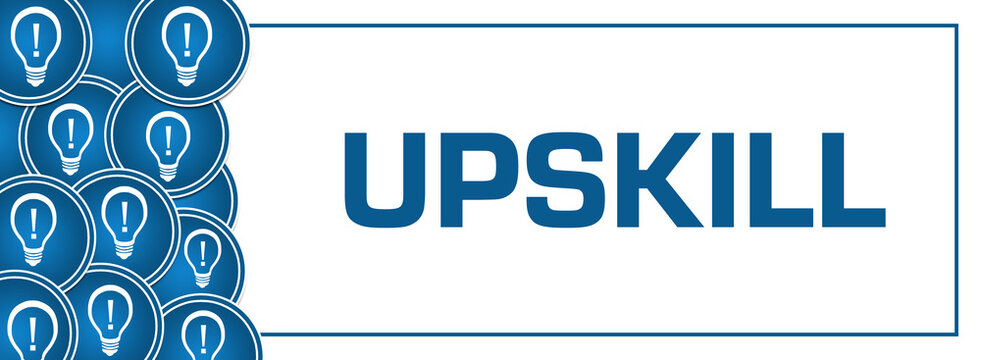 Upskill Blue Bulbs Coins Circulars Left 