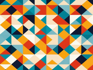 Fototapeta premium Seamless geometric pattern with triangles. illustration. 