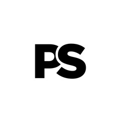 Letter P and S, PS logo design template. Minimal monogram initial based logotype.