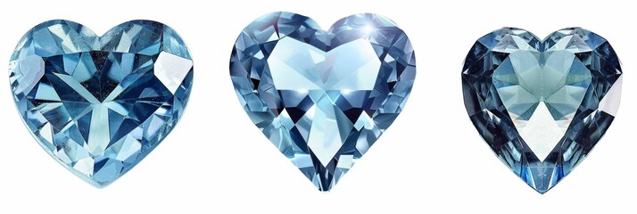Fototapeta premium Artistic 3D vector illustration of heart made of colorful shining crystal glass