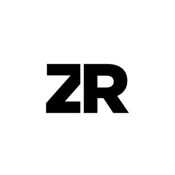 Letter Z and R, ZR logo design template. Minimal monogram initial based logotype.