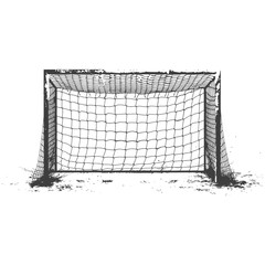 silhouette ground soccer goal sport black color only