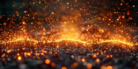 Steel mill: Illustrating the production of raw steel materials with sparks and molten metal. Concept Steel production, Molten metal, Industrial process, Metal sparks, Factory aesthetics - obrazy, fototapety, plakaty