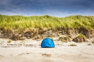 tent on the beach, camping