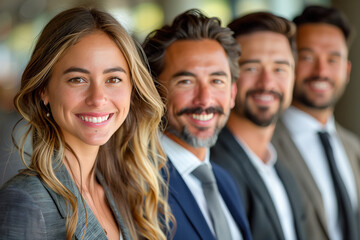 Obraz premium Business team with confident woman