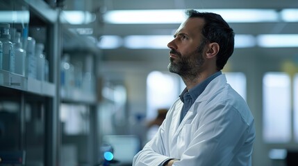 Obraz premium Longevity Scientist Lab coat