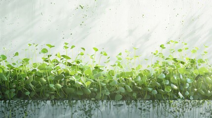 Hydroponic Microgreens: Nutrient-Rich Produce and conceptual metaphors of Nutrient-Rich Produce - obrazy, fototapety, plakaty