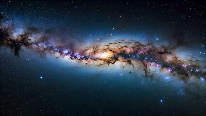 space shot of milky way galaxy with stars on a night sky used for background