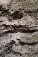 Texture of rock with holes