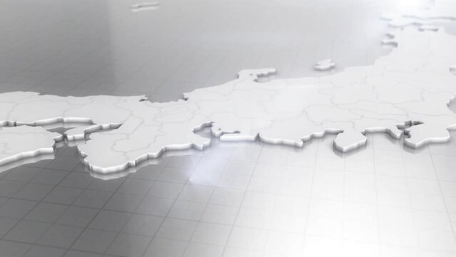 北海道～沖縄まで移動後日本地図全体