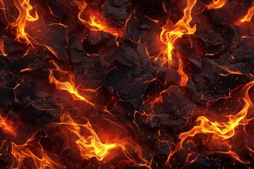 Foto op Canvas magma and lava texture © Sandu