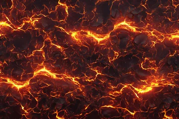 Muurstickers magma and lava texture © Sandu