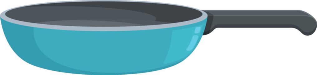 Aluminum frying pan icon cartoon vector. Home object. Cooking element
