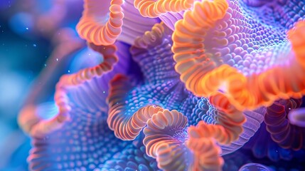 Microscopic view of coral reveals a mesmerizing world of textures and colors