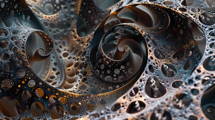 Intricate fractal patterns unfolding in a hypnotic display of mathematical beauty.
