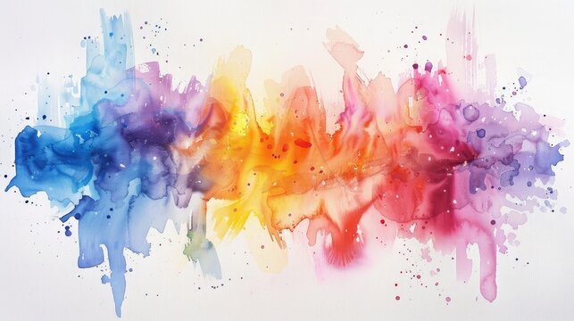 Abstract watercolor art hand paint on white background ,Watercolor background,Abstract watercolor on white background ,Isolated colored smoke on a white backdrop
