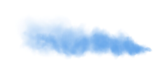 Naklejka premium Blue fog in slow motion. Realistic atmospheric blue smoke. Red fume slowly floating rises up. PNG. 