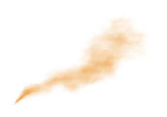 Yellow fog in slow motion. Realistic atmospheric yellow smoke. Red fume slowly floating rises up. PNG.
