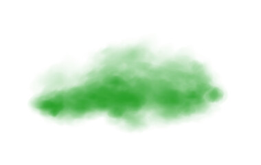 Fototapeta na wymiar Green fog in slow motion. Realistic atmospheric green smoke. Red fume slowly floating rises up. PNG