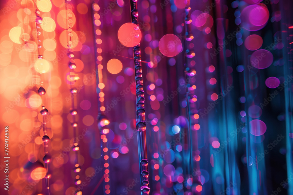 Poster abstract colorful background with lights and bokeh. background image. created with generative ai tec