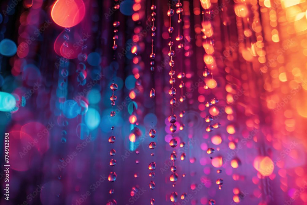 Poster abstract colorful background with lights and bokeh. background image. created with generative ai tec