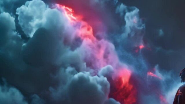 Dark smoke haze with Japanese style