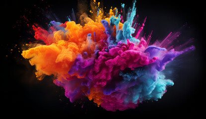 Colorful smoke cloud whirlpool abstract background wallpaper