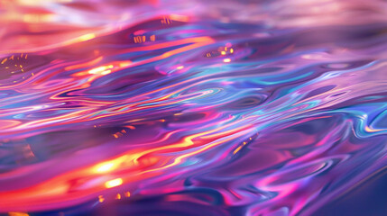 Luminescent Ripples. Dynamic waves of vibrant light cascading across a digital canvas, creating an illusion of fluidity and movement.