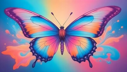 A colorful butterfly  (106) - obrazy, fototapety, plakaty