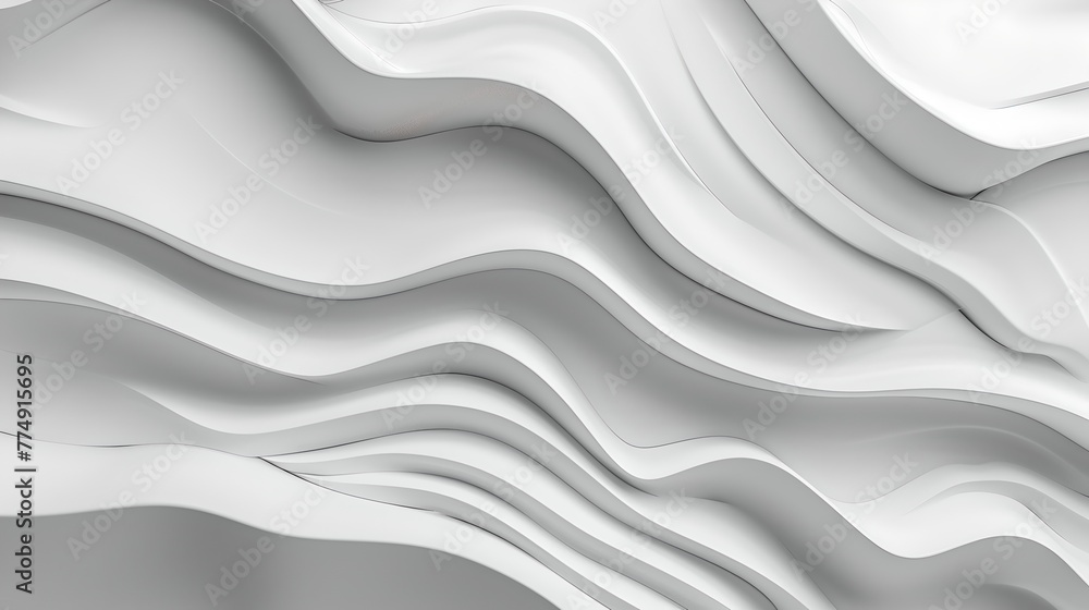 Poster abstract white waves texture for modern background design. dynamic flowing lines in high resolution.