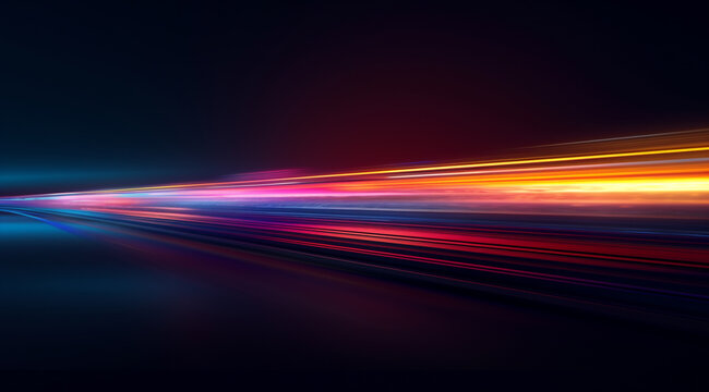 abstract background, abstract black ground with a red blue line, Speedy movement of light