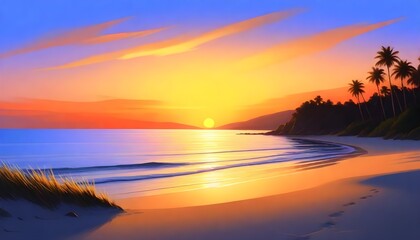 sunset on beach  (10)