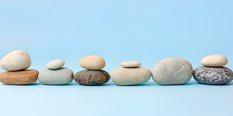 Fototapeta na wymiar stack of different colored stones