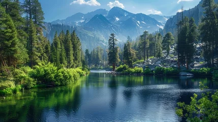 Foto op Plexiglas lake in the mountains © usama