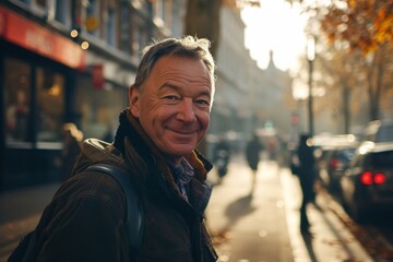 Portrait of a senior man on the street in Paris, France