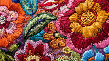 Fototapeta na wymiar handcrafts like embroidery and needlepoint translate naturally to graphic form
