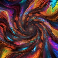 A swirling vortex of colors creating a hypnotic pattern3