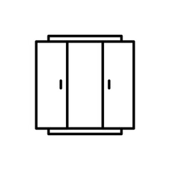 Door outline icons, minimalist vector illustration ,simple transparent graphic element .Isolated on white background