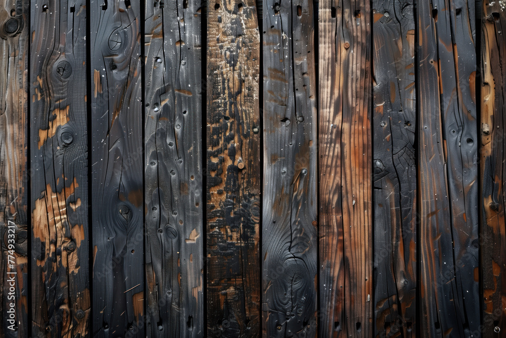 Poster old wooden background. created with generative ai technology.